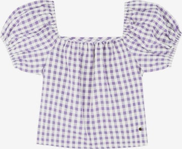 Scalpers Blouse 'Gingham' in Lila: voorkant