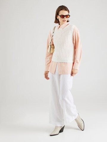 Wide Leg Pantalon 'MSCHMirilla' MSCH COPENHAGEN en blanc