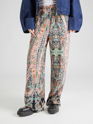 VILA Wide leg Broek in Zwart: voorkant