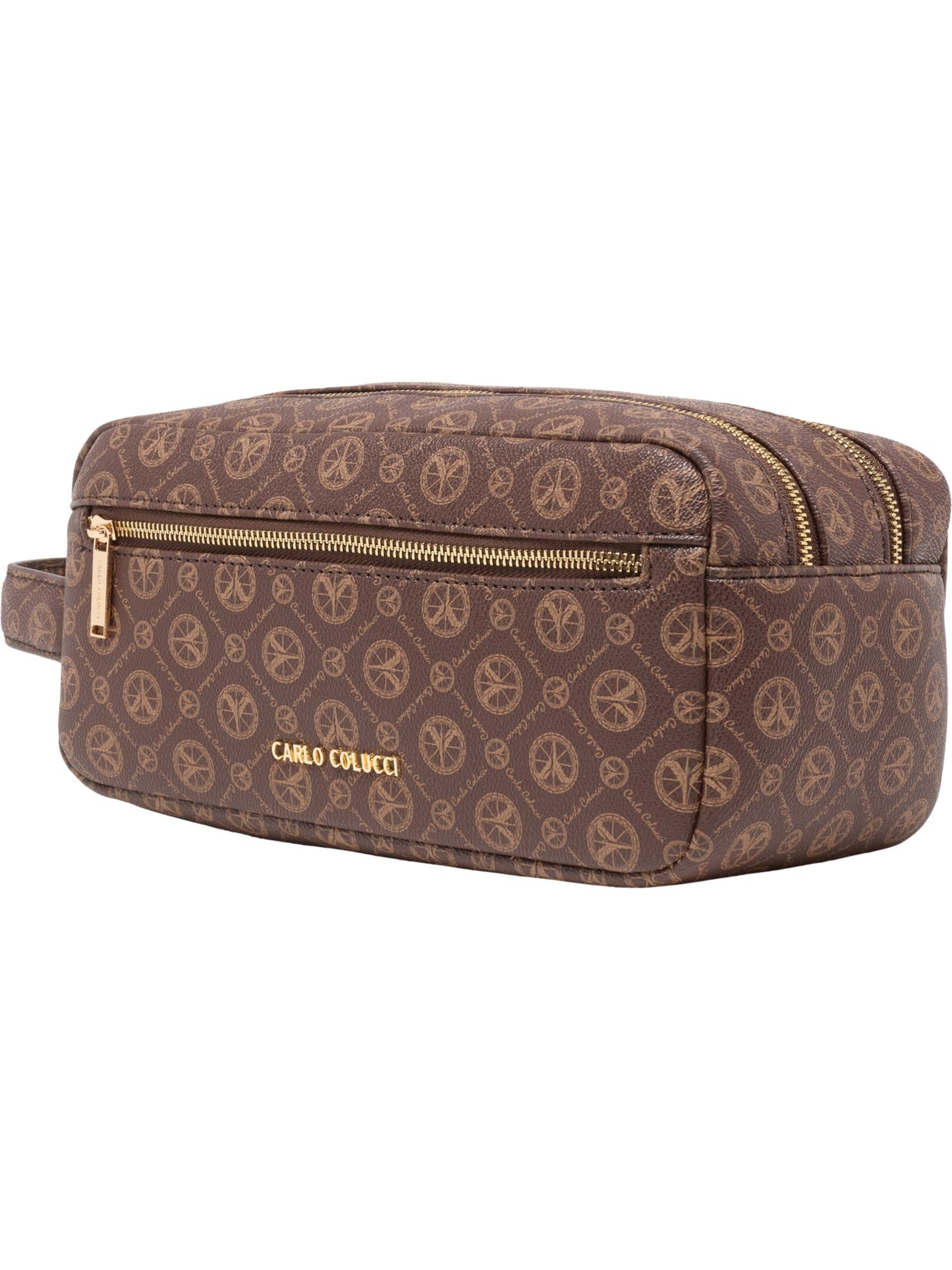 Trousse de maquillage Carlo Colucci en marron