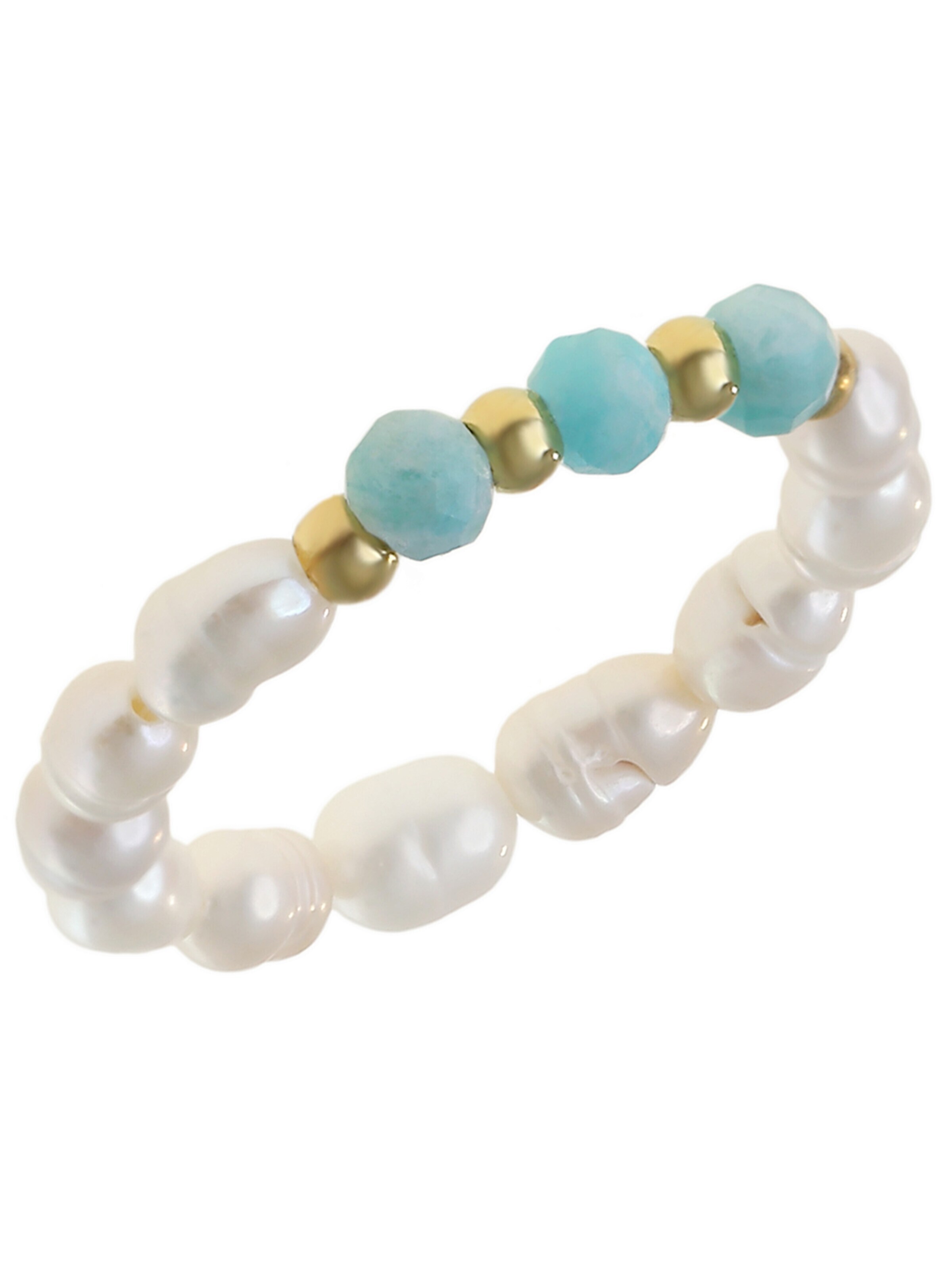 Made by Nami Ring 'Perlenring' in White: front