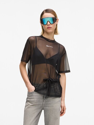 KARL LAGERFELD JEANS - Camiseta en negro: frente