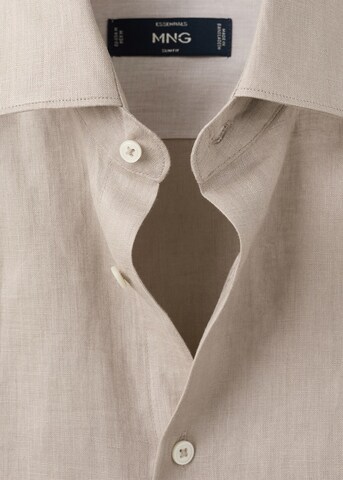 MANGO MAN Slim fit Button Up Shirt 'Tucan' in Beige