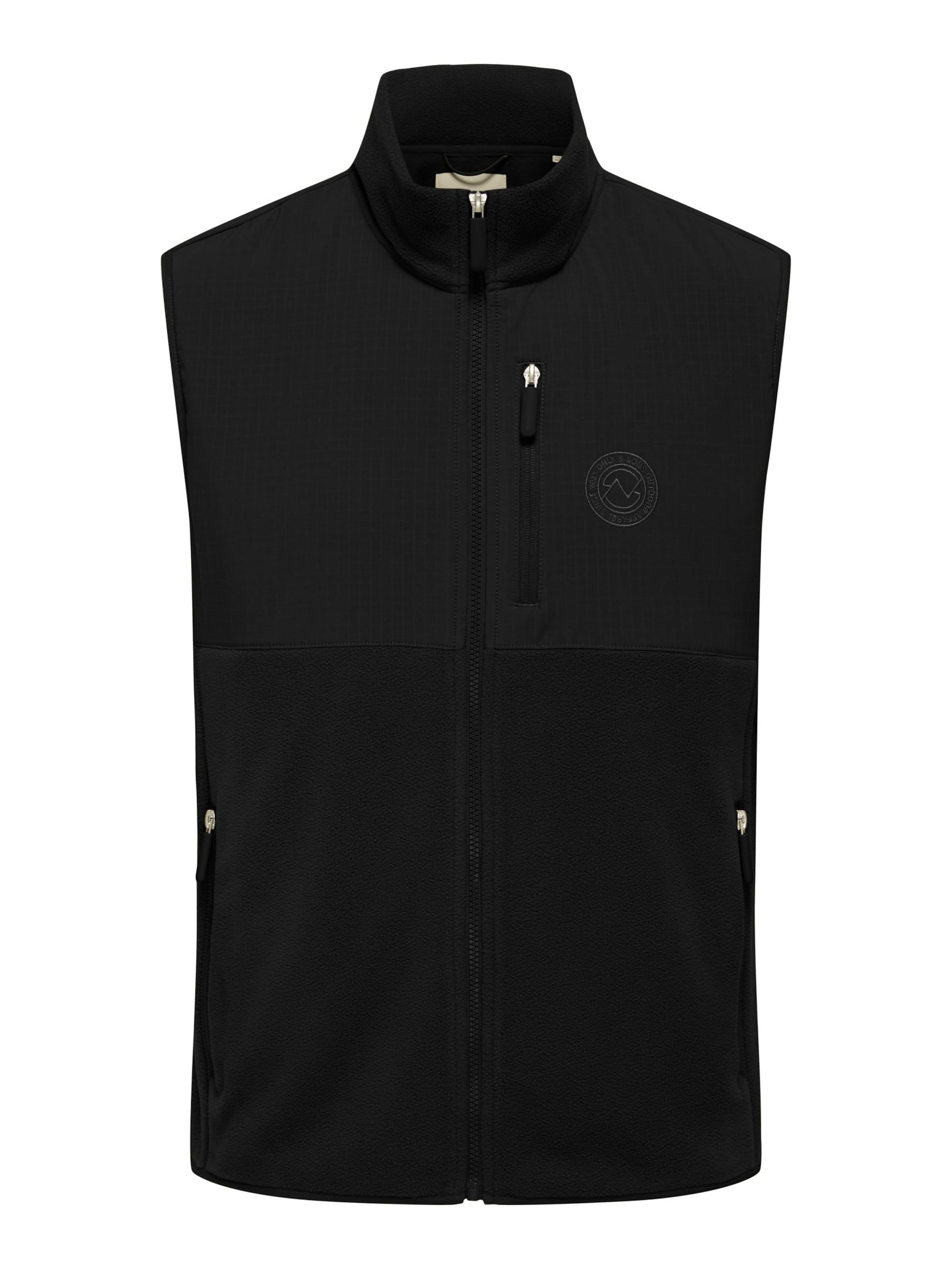Only & Sons Bodywarmer in de kleur Zwart, Productweergave