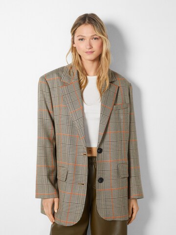 Bershka Blazers in Bruin: voorkant