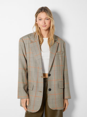 Bershka Blazer in Brown: front