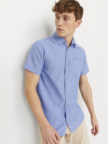 JACK & JONES Slim fit Button Up Shirt 'Abel' in Blue