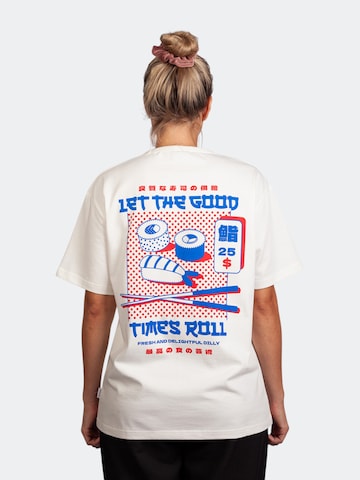 DillySocks Bluser & t-shirts 'Let The Good Times Roll' i hvid