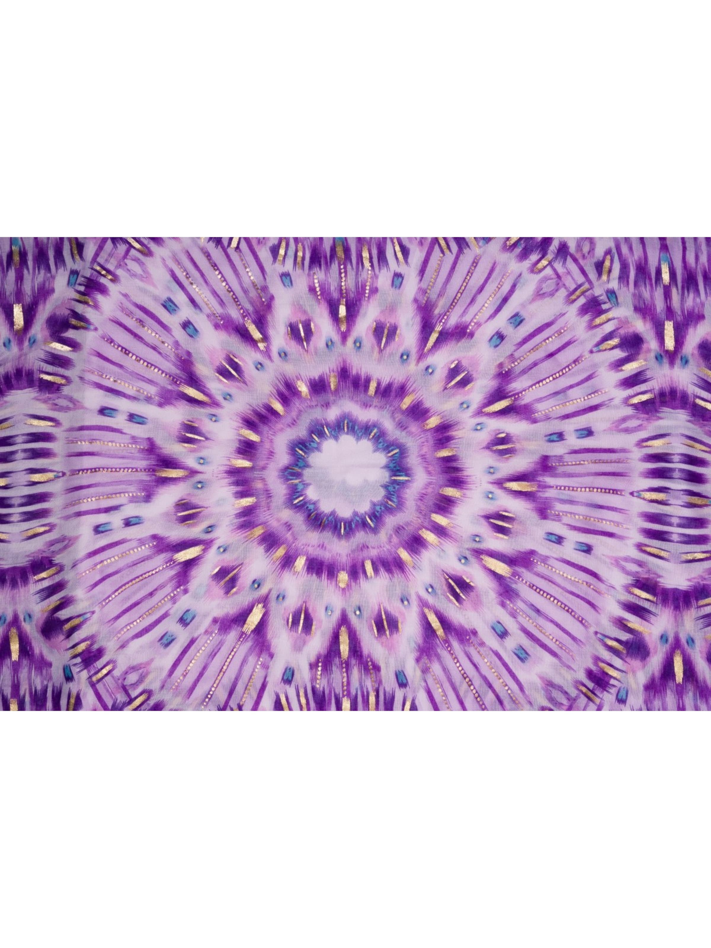 styleBREAKER Schal 'Schal Batik Muster Metallic Streifen'‌‌‌‌‌‌‌‌‌‌ in Lila