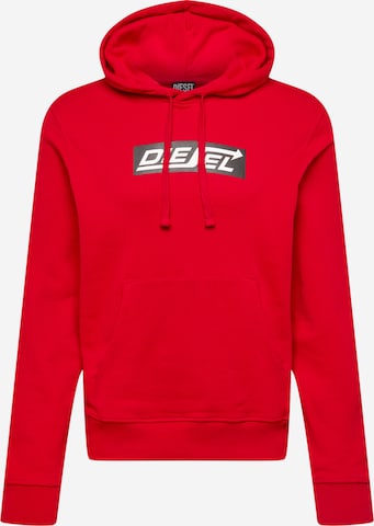 DIESEL Sweatshirt 'GINN' i rød: forside