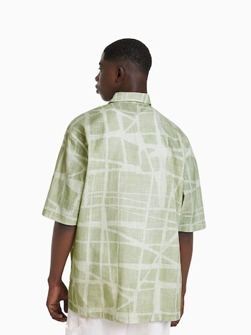 Bershka Comfort Fit Skjorte i grøn