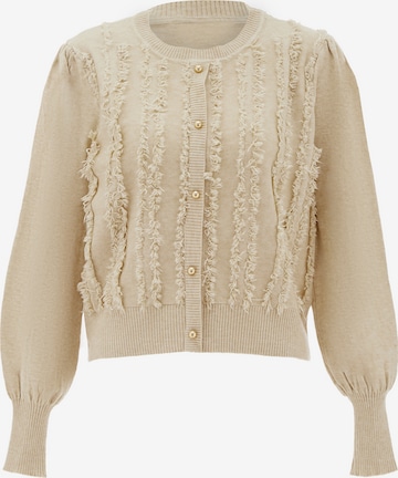 NAEMI Knit Cardigan in Beige: front