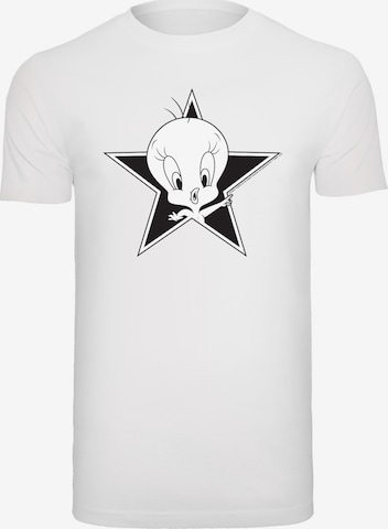 T-Shirt 'Looney Tunes Tweetie' F4NT4STIC en blanc : devant