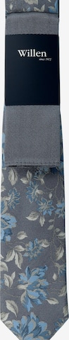 WILLEN Krawatte 'Floral / Uni' in Blau: Vorderseite