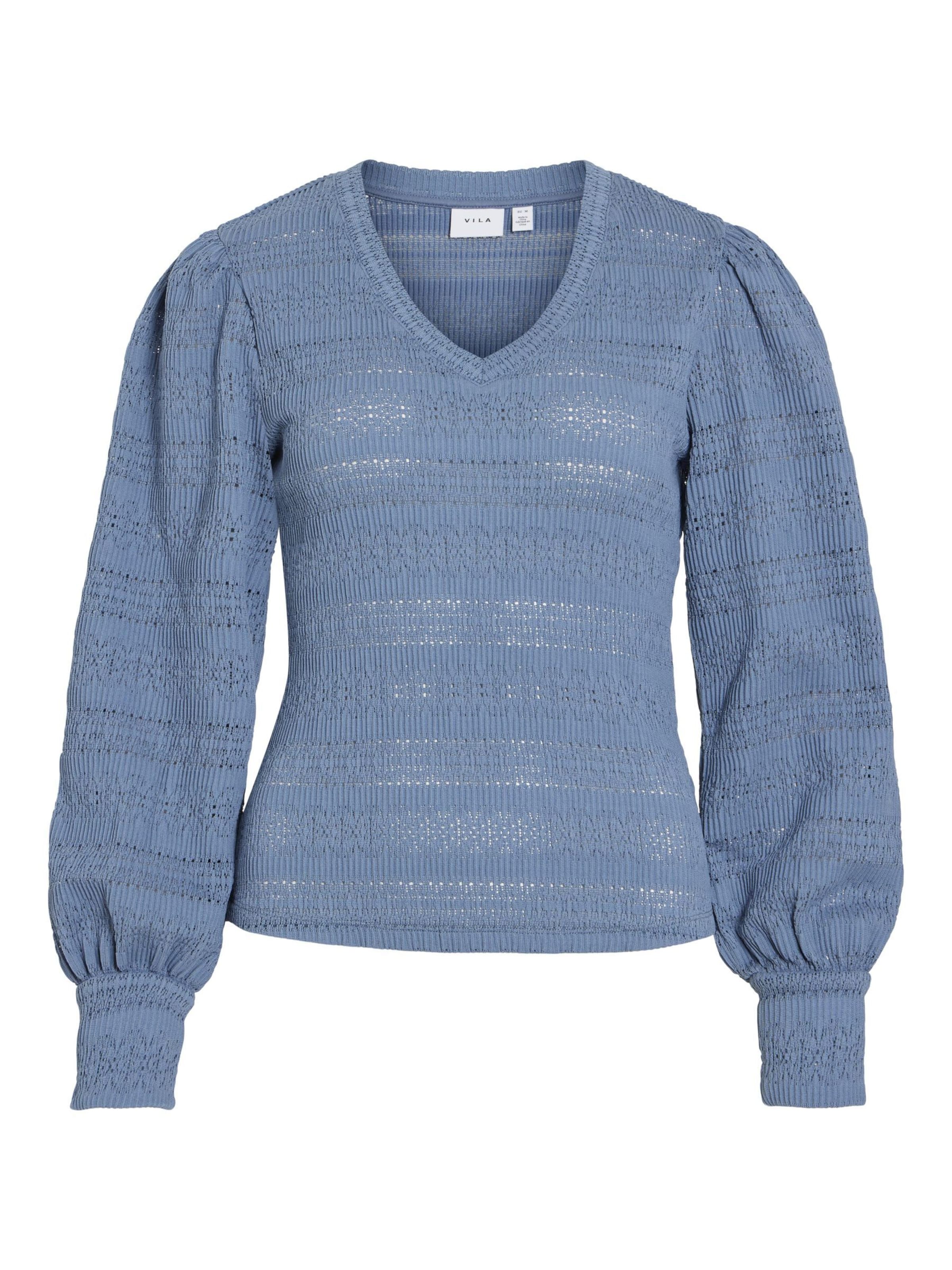 VILA Shirt in Blauw: voorkant