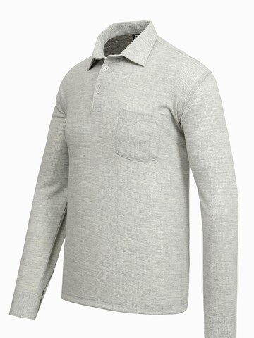 Cizgi Triko Shirt‌‌‌‌‌‌ in Grau
