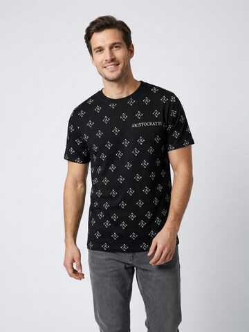 Maglietta 'ÈCLAT – Premium Signature Cotton T-Shirt' di ARISTOCRATTI in nero: frontale