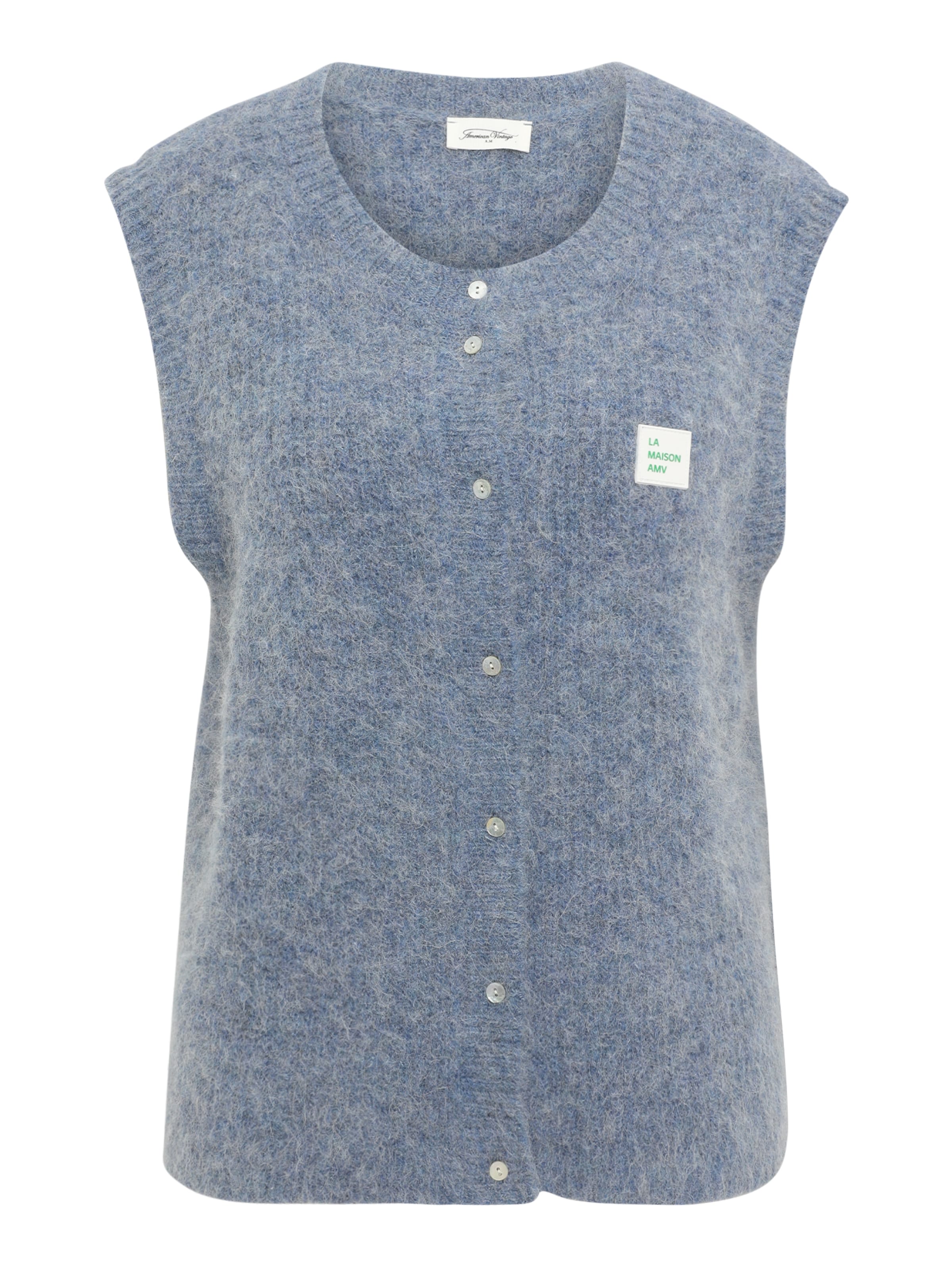 AMERICAN VINTAGE Neuletakki 'EAST19MCE24' värissä sininen: etupuoli