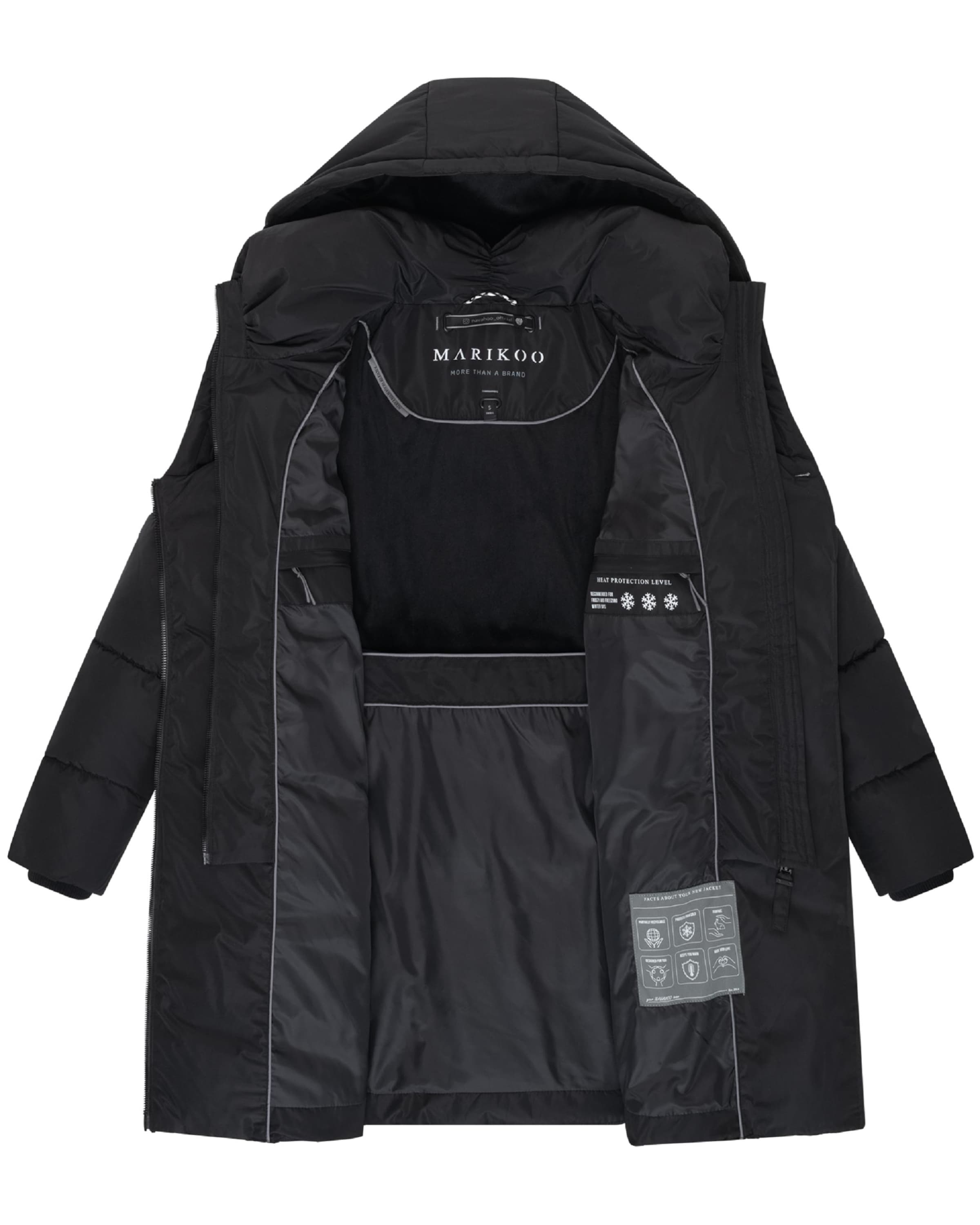 Manteau d’hiver 'Virenaa 16' MARIKOO en noir