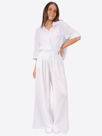 Seasons of April Wide leg Broek 'Liska' in Wit