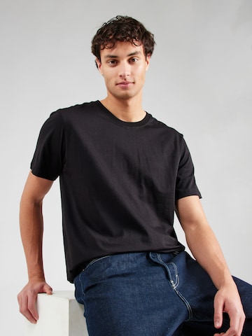 Les Deux T-Shirt 'Marais' in Schwarz: Vorderseite