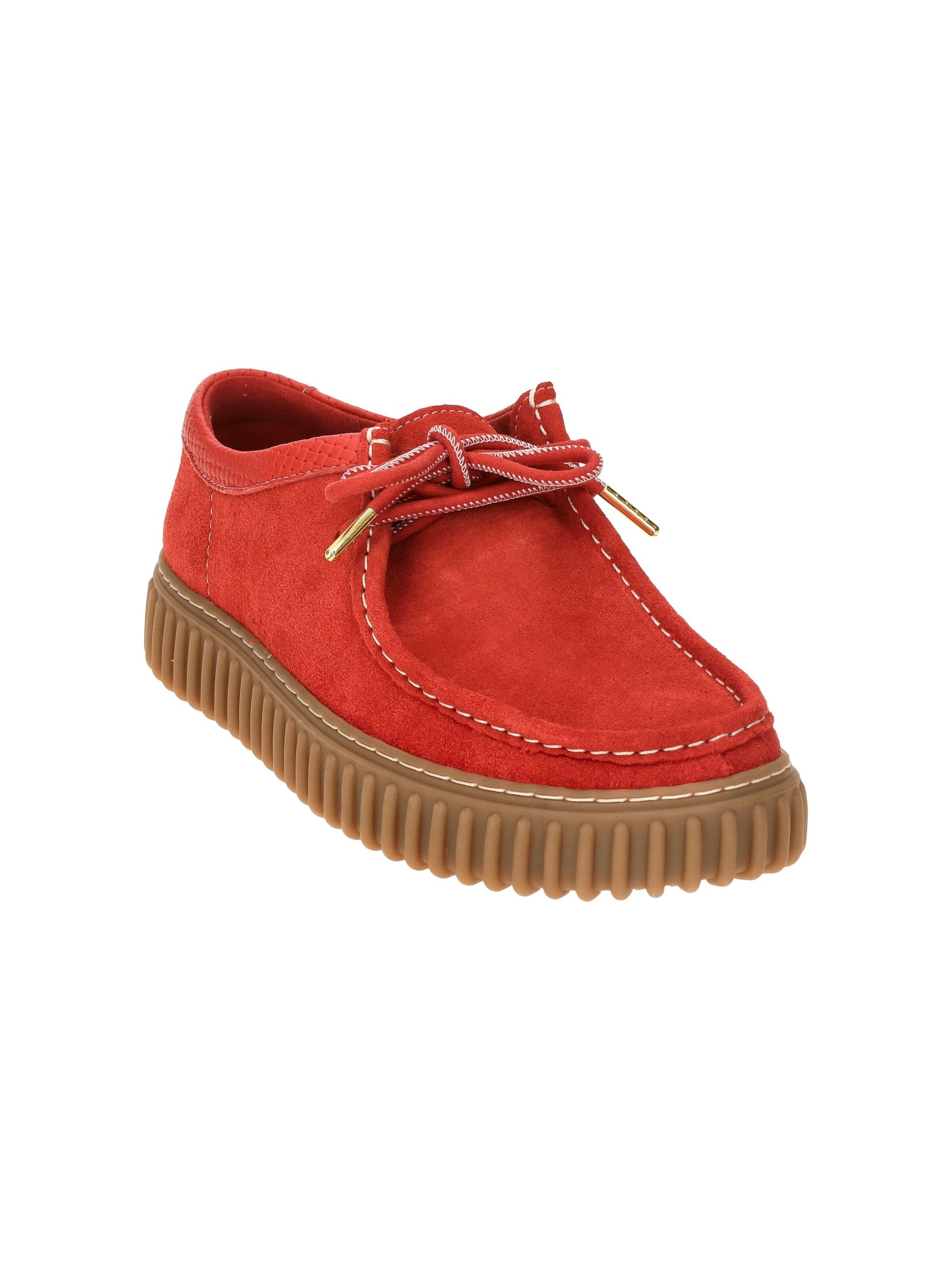 CLARKS Schnürschuh 'Torhill 26180908'‌‌‌‌‌‌‌‌ in Rot
