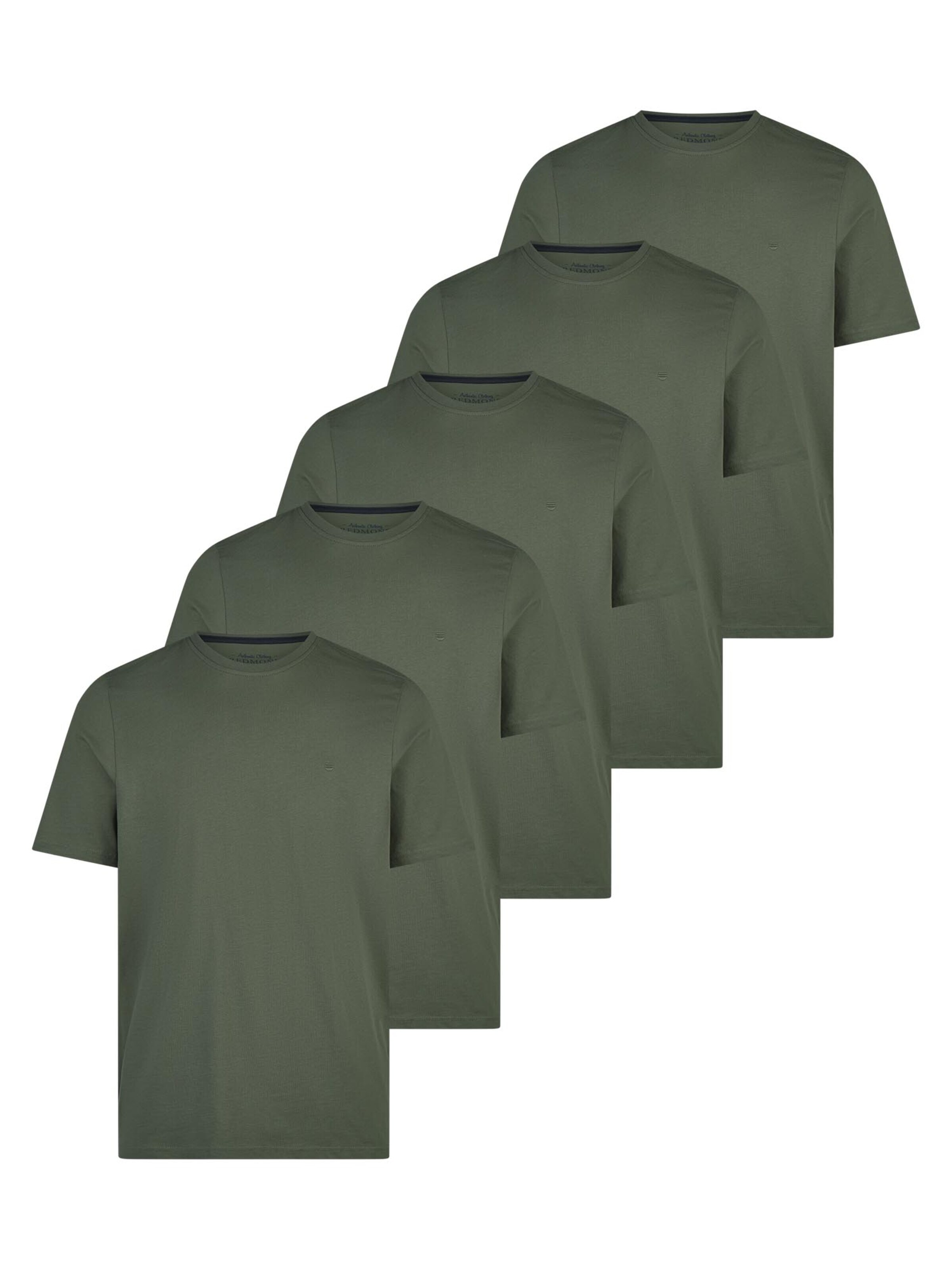 redmond Shirt 'Basic'‌‌ in Grün: Vorderseite