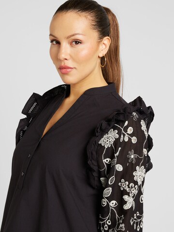 ONLY Carmakoma - Blusa 'COLLIE' en negro