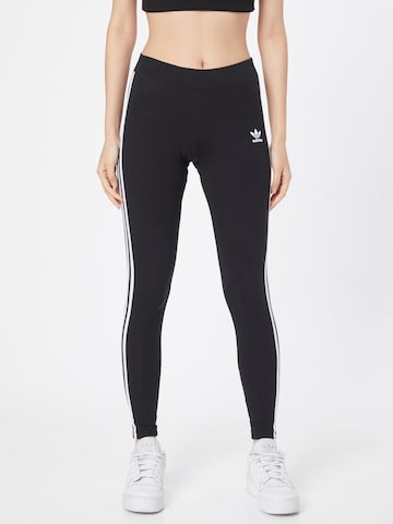 ADIDAS ORIGINALS Skinny Leggings 'Adicolor Classics 3-Stripes' in Black: front