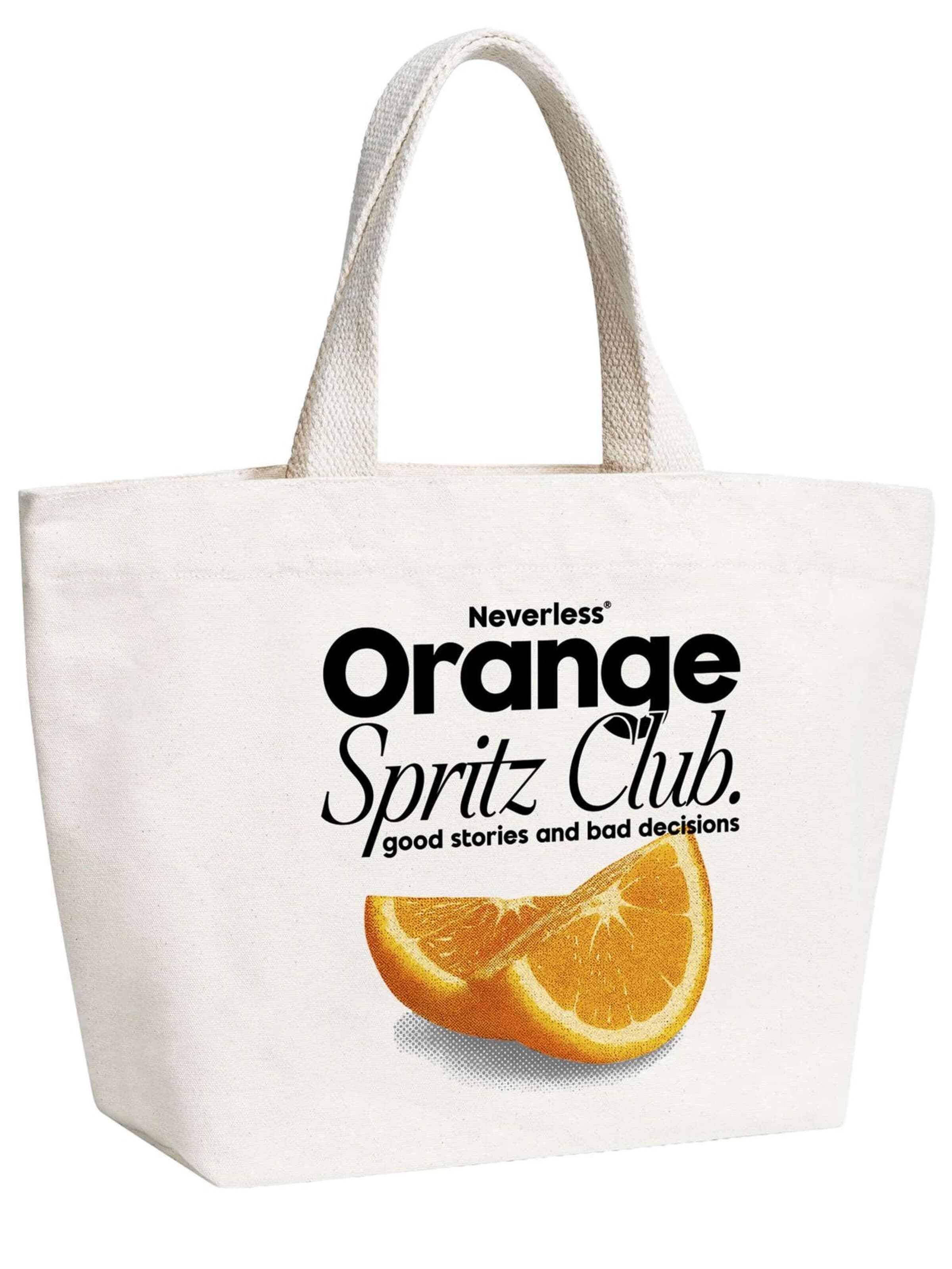 Neverless Strandtasche 'Orange Spritz'‌‌‌‌‌‌‌‌‌‌ in Beige: Vorderseite