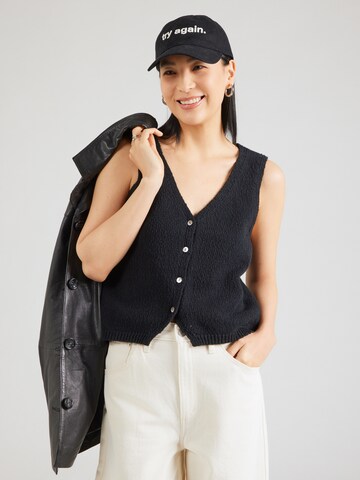 LEVI'S ® 'Helen Mini Boucle Vest' in Schwarz: Vorderseite