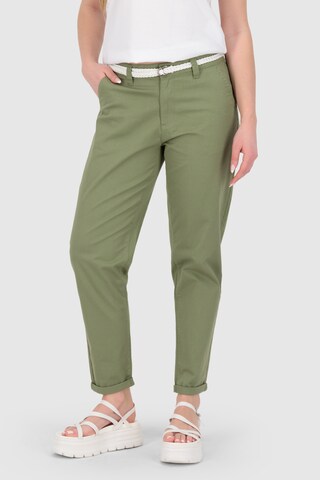 alife & kickin Regular Pants 'Hiroko' in Green: front