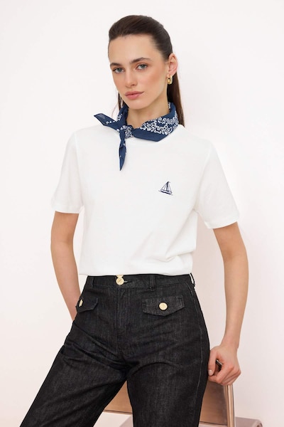 Trendyol Shirts i XS i blå / hvid, Produktvisning