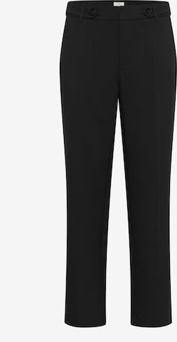 Kaffe - Regular Calças com vincos 'KAMerle' em preto: frente