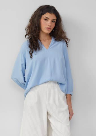 QS Blouse in Blue: front