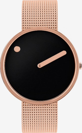 Picto Uhr in gold / schwarz, Produktansicht