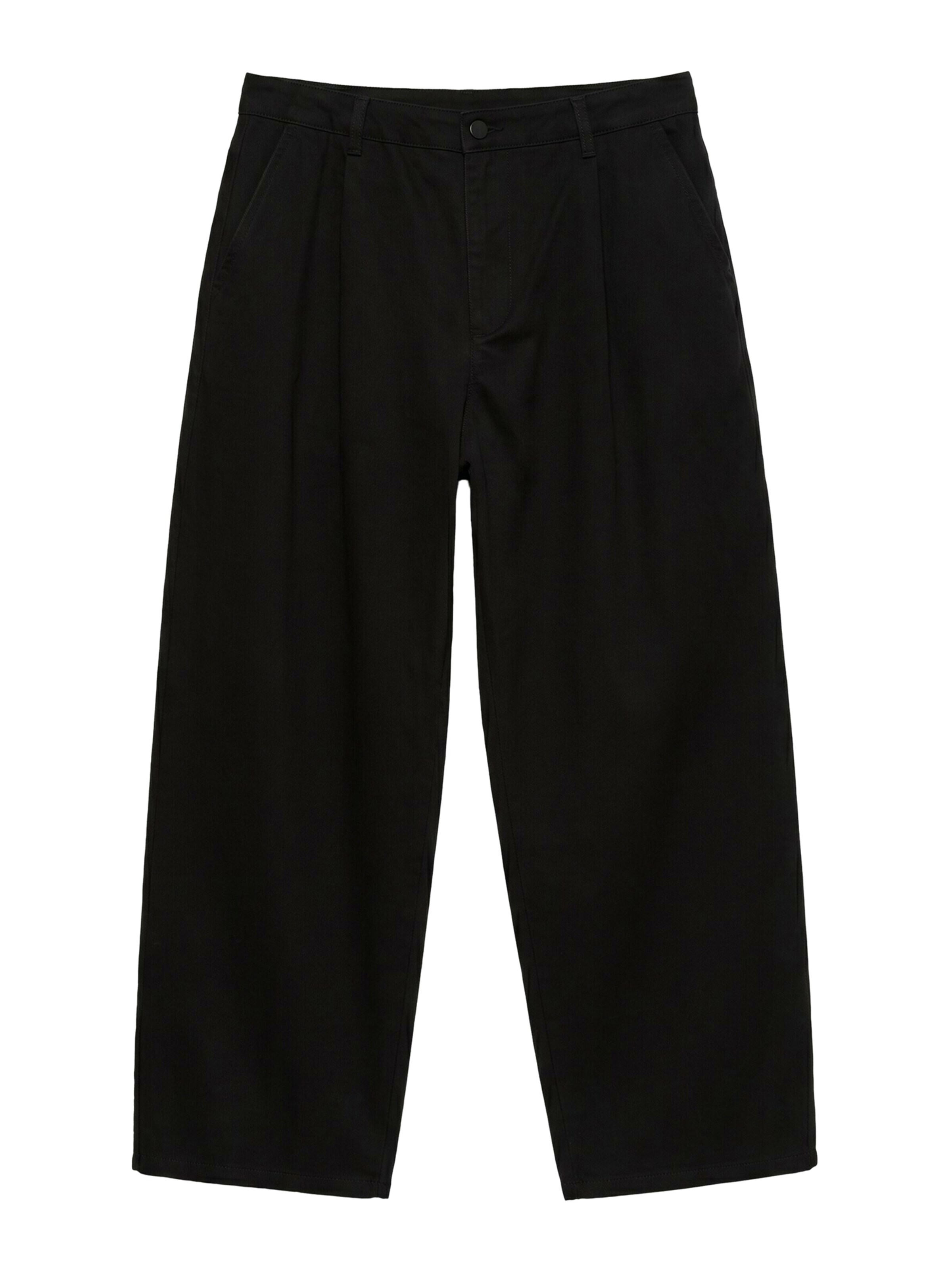 fekete Pull&Bear Élére vasalt nadrágok - 54, Termék nézet