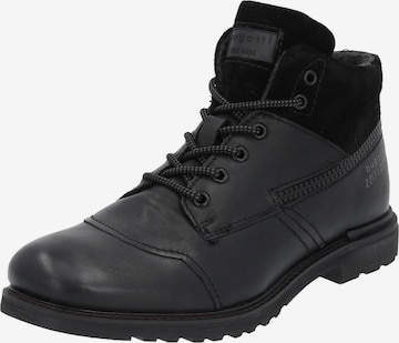 bugatti Lace-Up Boots 'Vittore Aou3g' in Black: front