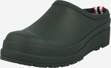 HUNTER Clogs in Green: front