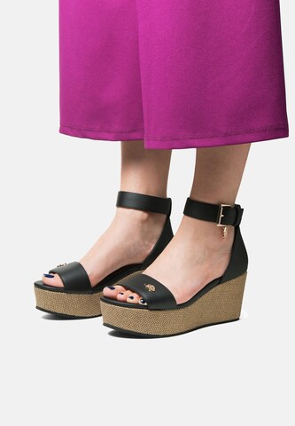 U.S. POLO ASSN. Sandale 'Aleida' in Schwarz