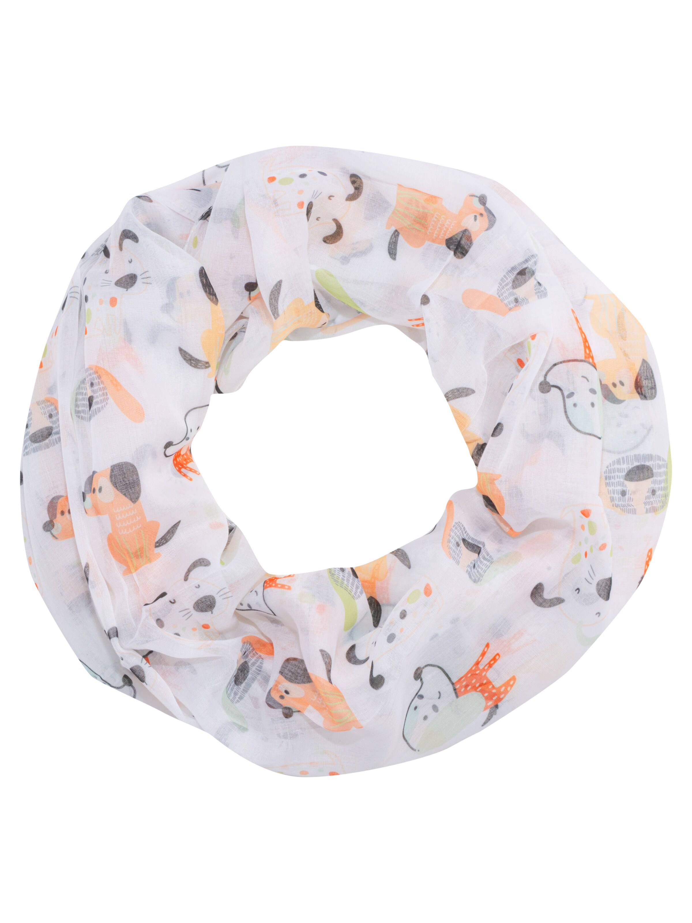 Écharpe tube 'Nala' Seasons of April en blanc : devant