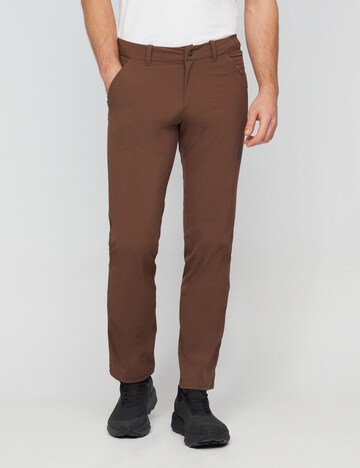 MAMMUT Regular Outdoor Pants in Brown: front