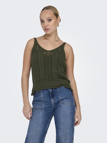 Top in maglia 'Lyzet' di ONLY in verde: frontale