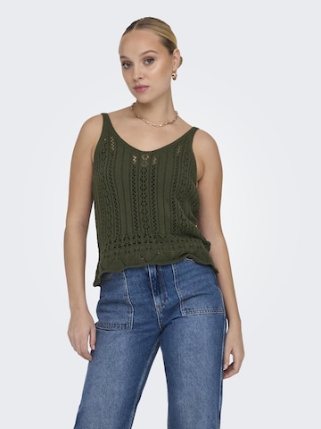 ONLY Knitted Top 'Lyzet' in Green: front