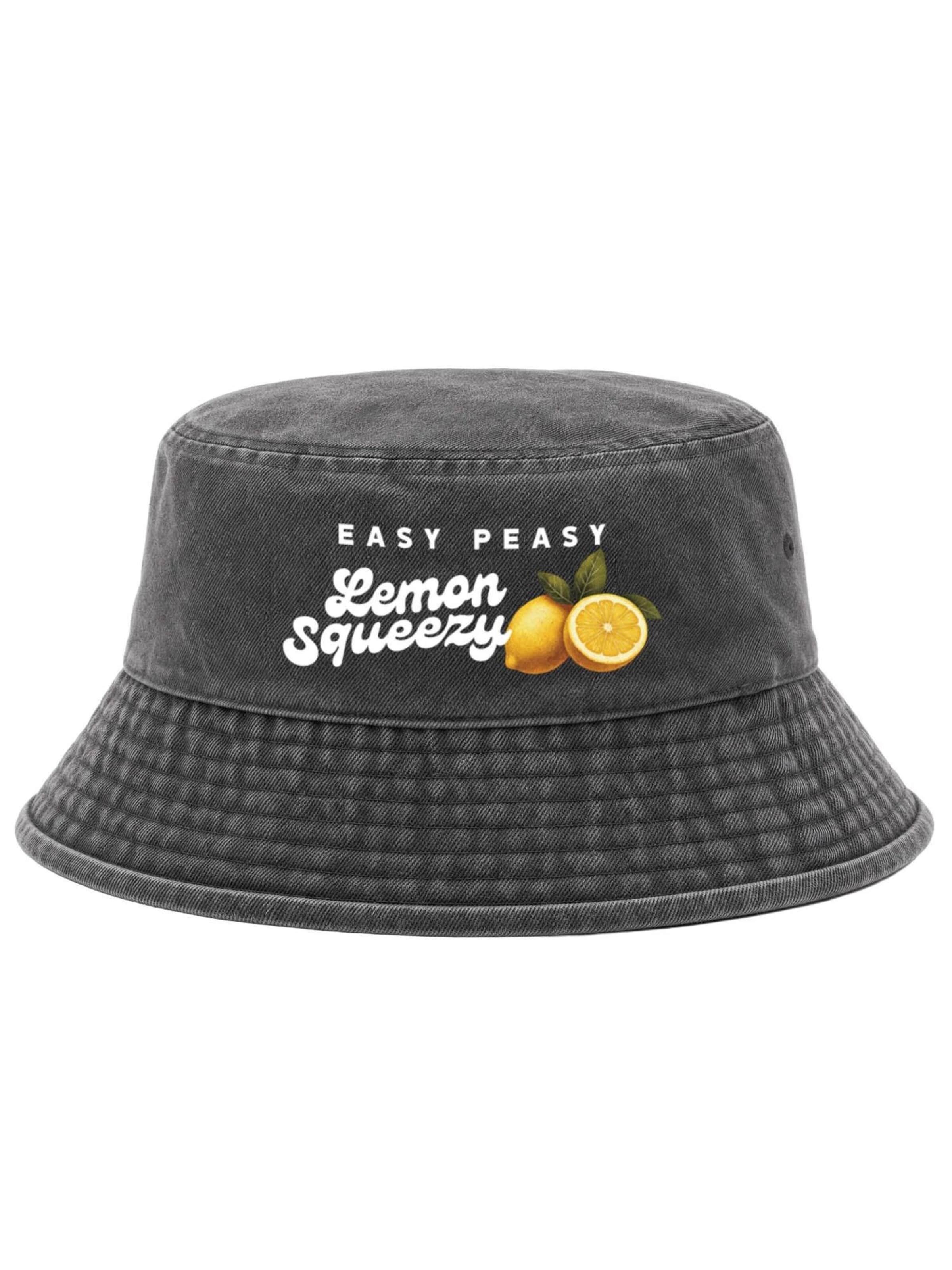 Neverless Hat 'Lemon Squeezy' in Black: front