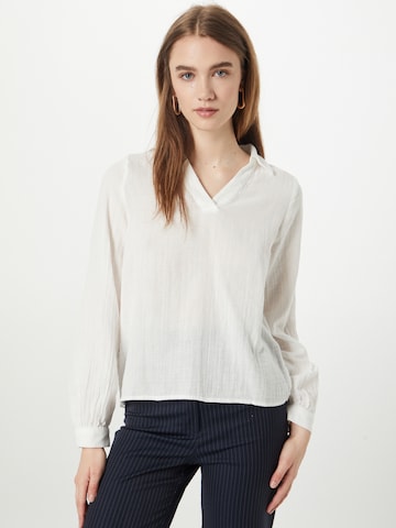 Camicia da donna 'Tina' di PIECES in bianco: frontale