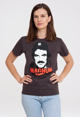 LOGOSHIRT T-Shirt 'Magnum' in Grau: predná strana