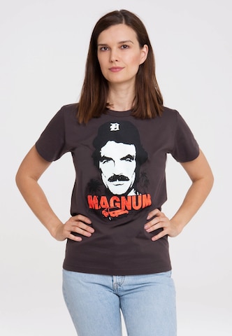 LOGOSHIRT T-Shirt 'Magnum' in Grau: predná strana