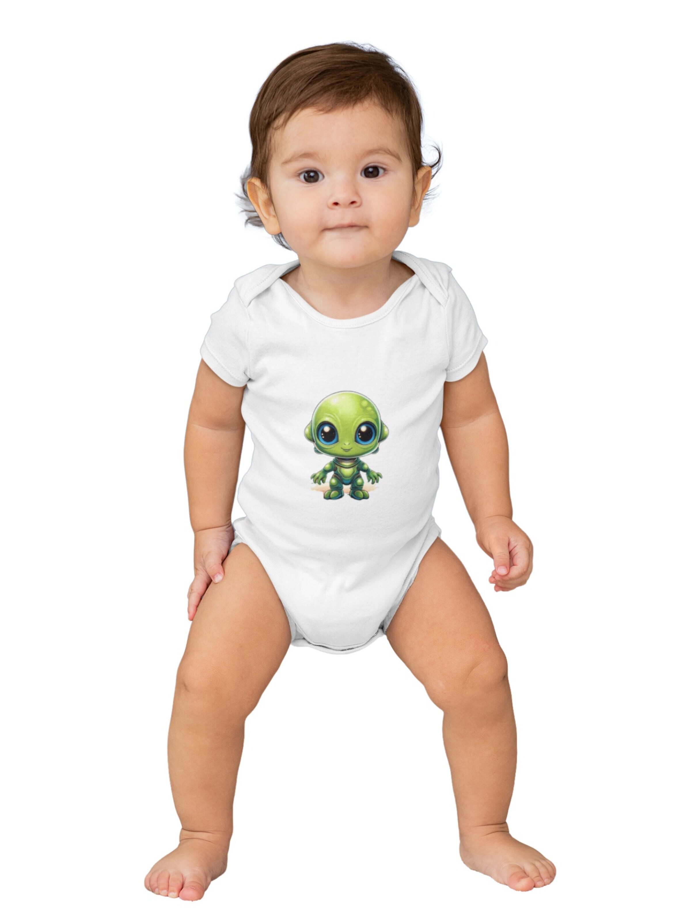 amorubi.com Dupačky/body 'Baby Alien' – bílá