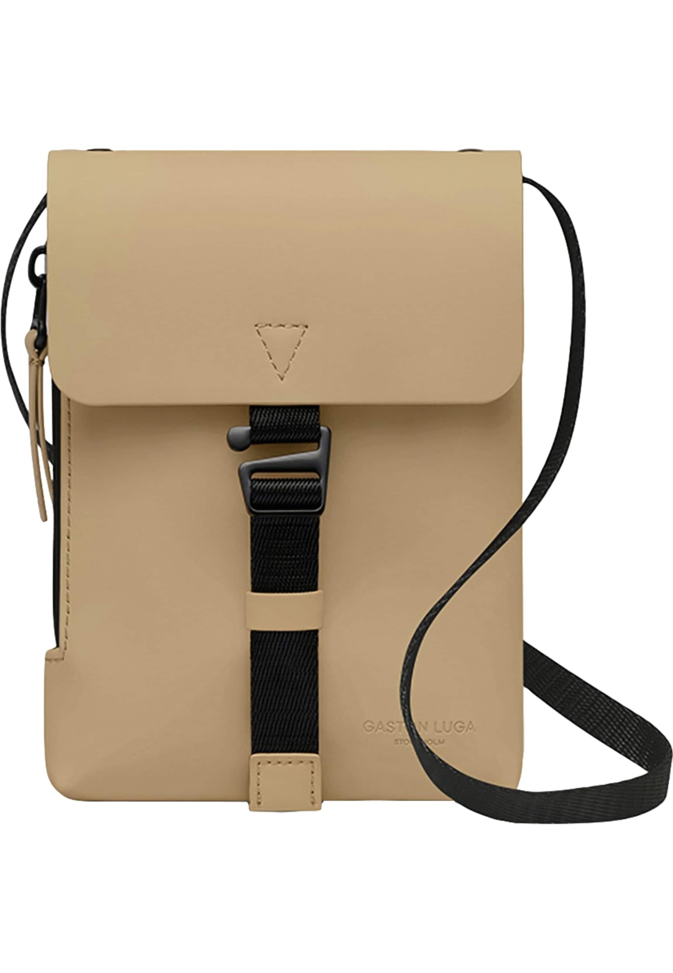 Borsa a tracolla 'Spläsh' di Gaston Luga in marrone: frontale